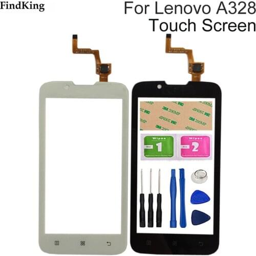 4.5'' Mobile Touch Screen For Lenovo A328 A 328 Touch Screen Digitizer Front Glass Lens Sensor Panel TouchScreen Tools Gift