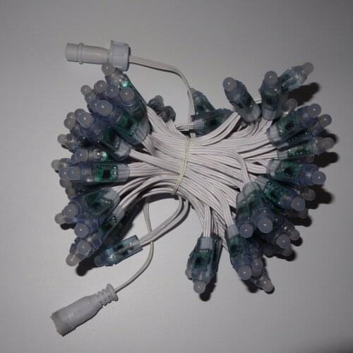 100pcs/set 12mm DC12V addressable WS2811 led smart pixel node,RGB full color;all WHITE 18AWG)wire,IP68;with 13.5mm pigtail