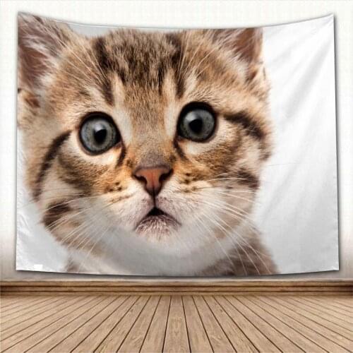 New Animal Cat Pet Tapestry Colorful Psychedelic Decorative Carpet Wall Fabric For Living Room Bedroom Tapestries Accessories