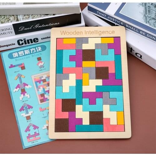 Jigsaw Puzzle Kids Montessori Toys Bright 3d Puzzles Smart Board Games Eudcational Toys For Children Learning Tangram Bricks