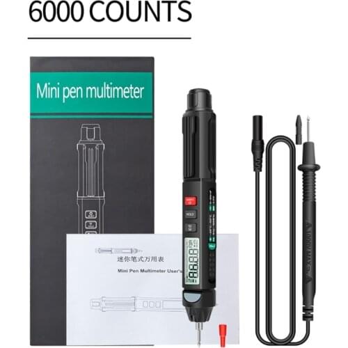 A3007 Mini Professional Multimeter Pen 6000 Counts with Non-Contact Automatic NCV AC/DC Voltage Ohm Tester Capacitance