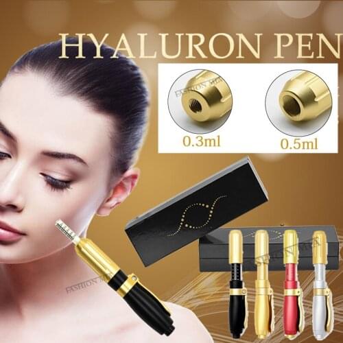 Adjust Pressure Hyaluronic Injector Pen with 0.3ml 0.5ml Ampoule Needleless Meso Gun for Anti Wrinkle Lip Lifting Mesotherapy