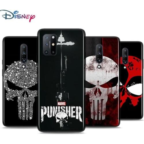 Silicone Cover Marvel Punisher Skull For OnePlus Nord N10 N100 8T 7T 6T 5T 8 7 6 Pro Plus Phone Case Shell Coque