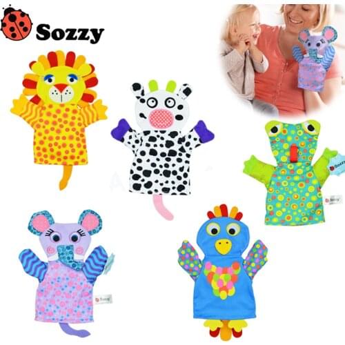 Sozzy Modern Cartoon Children Baby Toy Finger Puppets Hand Puppet Doll Animals Gloves For Kids