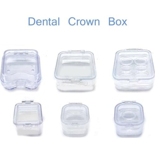 Dental Plastic Clear Crown Box Membrane Box Tooth/Jewelry Organizer 6 Types