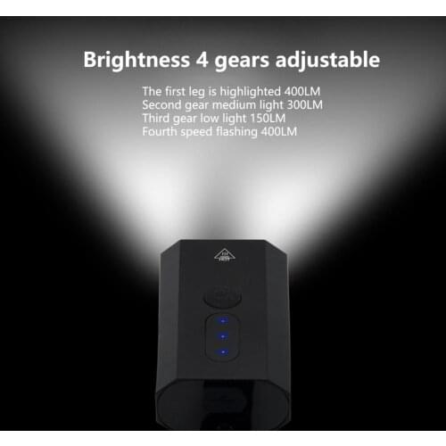 USB Charging Aluminum Alloy High Brightness USB Charging Bike Front Light for Cycling