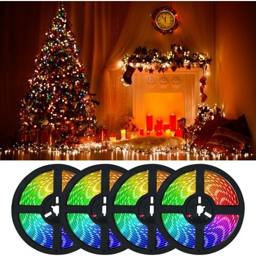 5m 10m 15m 20m LED Strips 5050 2835 RGB LED Lights Strip Flexible Ribbon Stripe DC 12V RGB Diode Tape TV Computer Decoration
