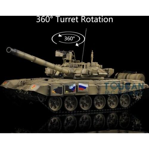 2.4Ghz Heng long 1/16 TK7.0 Plastic Russia T90 RTR RC Tank 3938 W/ 360° Turret TH17843