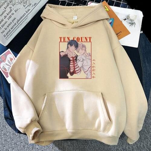 Anime Hoodie Ten Count Boys Love Comic Printed Riku Tadaomi New Fashion Japanese Streetwear Oversized Sweatshirt Kawai Aesthetic