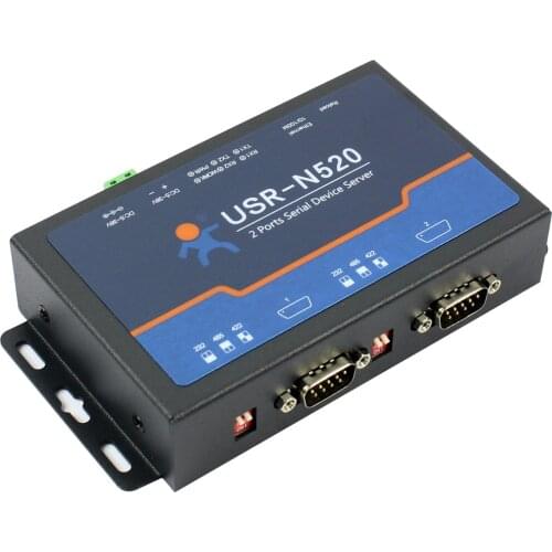 USR-N520 2 Ports Serial to Ethernet Servers TCP IP Converter Double Serial Device RS232 RS485 RS422 Multi-host Polling