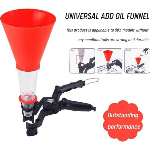 Car Engine Oil Funnel Universal Adjustable Gasoline Special Filling Equipment Kit Petrol Diesel Brake Fluid Change Kit