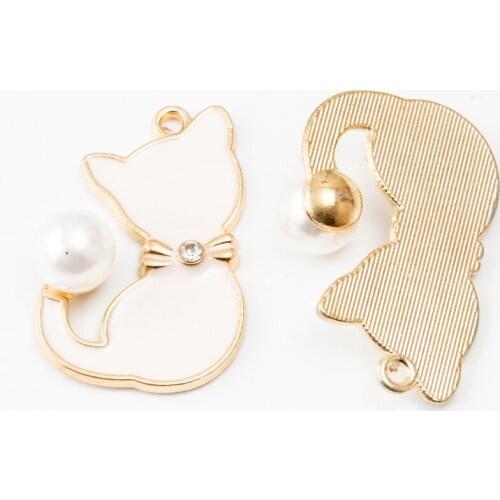 YEPENGFEI 20 PCS Cat Charms Alloy jewelry Pendants for Jewelry Making DIY Handmade Craft Accessories js2137