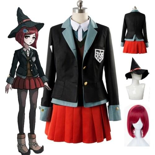 Yumeno Himiko Anime Danganronpa Cosplay Halloween Party Man Woman Japanese uniform cosplay costumes coat+shirt+vest+skirt+hat