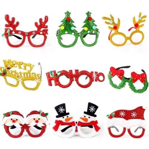 1pc Christmas Glasses Photo Booth Props for Xmas New Year Kids Glasses Party Supplies Party Favor Accessories Navidad Kids Gifts