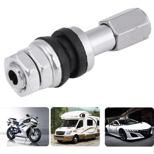 10pcs Tubeless Tire Valve Stem TR43E Metal Car Truck Motorcycle Tubeless Tire Tyre Valve Stems With Dust Cap Universial