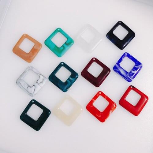 10 pieces / lot DIY Geometric Diamond Resin Earrings Acrylic Earrings Acetate Simple Earrings Accessories Other