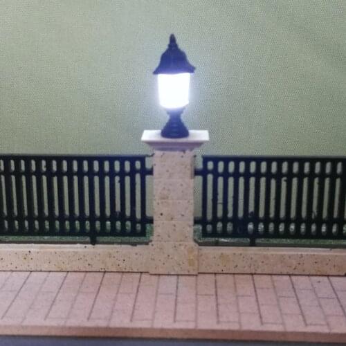 10pcs Train Railways Lamp Park Street Light 1.9cm 1:100 Scenery Layouts