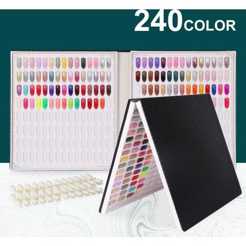 240 Nail Display Book Gel Polish Swatch Chart Salon Tools Showing Shelf Tip Presentoir Nail Art Tools