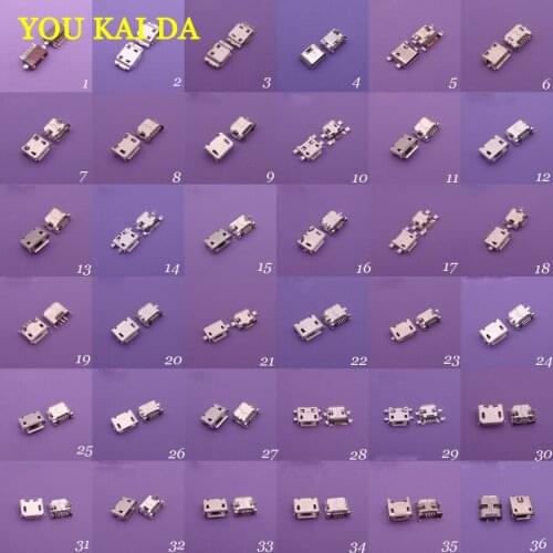 36models 108pcs for samsung sony xiaomi motorola Huawei HTC micro mini usb connector 5pin charging power socket fornotebook