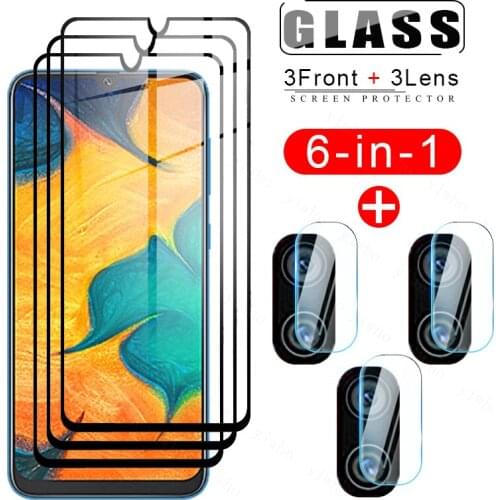4in1 Screen Protector for Samsung Galaxy A30 Tempered Glass for Samsung A 01 02s 10s 20 20s 21 21s 30 30s Camera Lens Glass Film