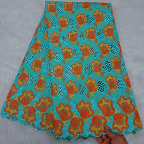 5yards African Lace Fabric Swiss Lace Fabrics 2021 High Quality Cotton Dry Lace Swiss Voile Lace In Switzerland Nigerian Headtie