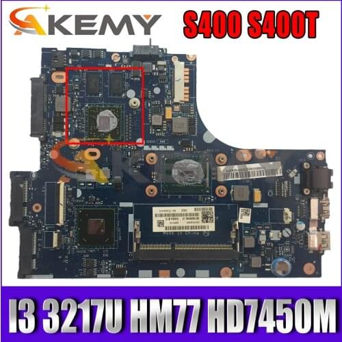 Akemy For Lenovo S400 S400T Laptop Motherboard VIUS3/VIUS3 LA-8952P CPU I3 3217U HM77 GPU HD7450M (touch screen)