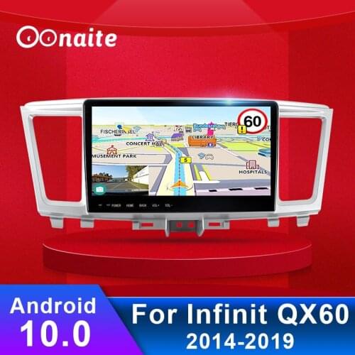 Oonaite 9.66" Android 8.1 Car DVD Player USB WiFi Radio FM Video Multimedia GPS Voice Navigation For Infiniti QX60 2014-2019