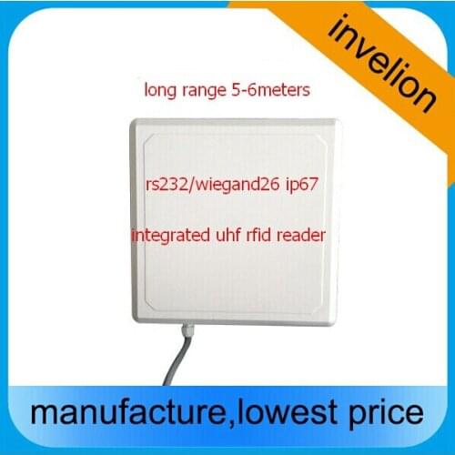 Free shipping UHF RFID card reader 6m long range with interface RS232 Wiegand26 Reader with free card tags sample sdk