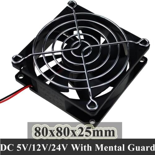 Gdstime Ball 80MM 8CM 8025 Computer Case Fan 80x80x25mm Cooling Axial Fan 5V 12V 24V 48V for PC Laptop Computer Case Industry