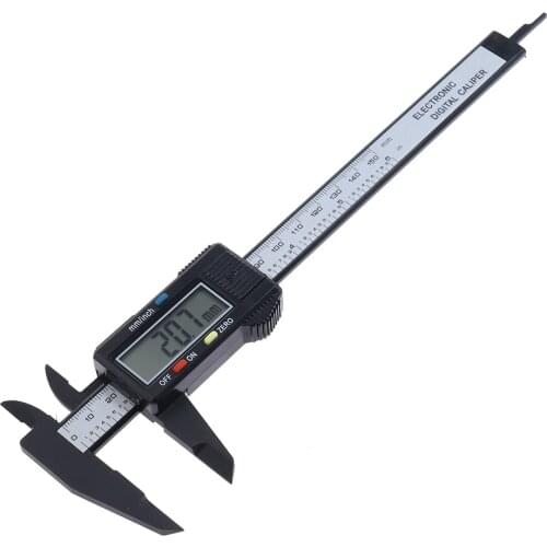 150mm 6 inch New Arrival LCD Digital Electronic Carbon Fiber Vernier Caliper Gauge Micrometer Measuring Tool