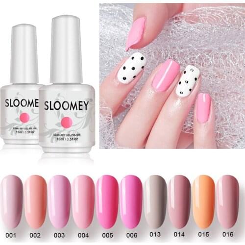 SLOOMEY Gel Polish UV LED Gel Varnish 15ml Soak Off Nail Lacquer Long Lasting Hybrid Gel Nail Matte Base Top Coat Nail Art