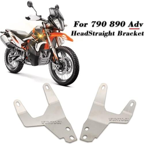 Motorcycle Accessories Neck Brace Headlight Reinforcement Bracket Set HeadStraight For K*M 790 Adventure R 890 Adventure R Rally