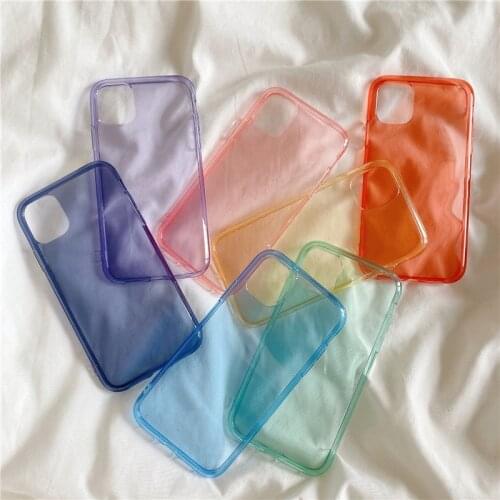 Colorful Transparent Soft Cover for 12 mini X XS 6 Plus Clear iPhone Case 11 Pro Max 7 Plus 8 Plus iPhone11 XR 12Pro SE 2020