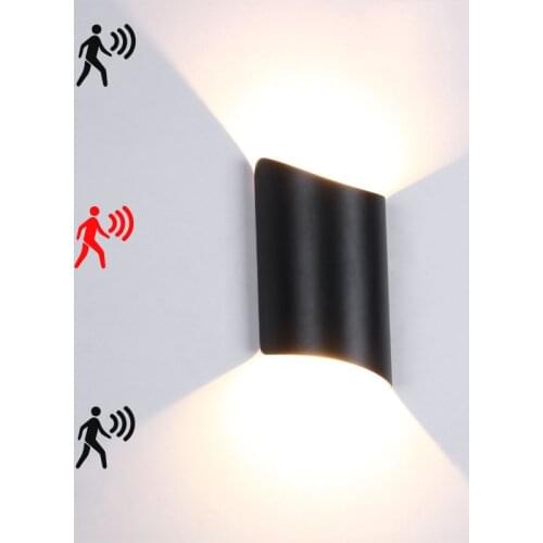Outdoor Waterproof Aluminum Led Induction Wall Lamp Balcony Aisle Modern Minimalist Hotel Staircase Wall Lamp