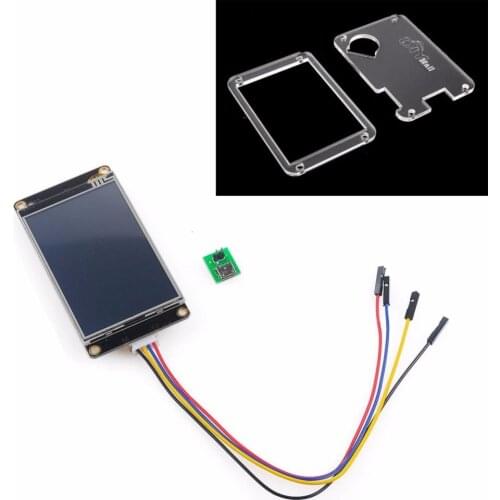 Nextion Enhanced 3.5 '' USART HMI Resistive Touch Display NX4832K035 / Transparent Acrylica Case for Arduino Raspberry Pi FZ1753