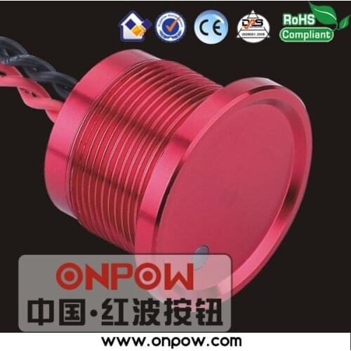ONPOW 22mm dot illuminated piezo switch IP68(CE, RoHS) PS223Z10YRD1R12D