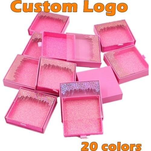 Wholesale False Eyelashes Package Makeup Eyelash Packaging Box Custom Logo Lash Boxes Packaging Mink Lashes Case Bulk Vendors
