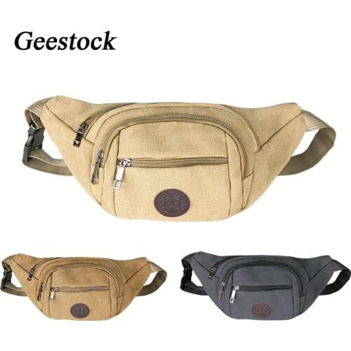 Geestock Casual Waist Bag Functional Money Phone Pouch Belt Bag for Women Fanny Pack Fashion Men Travel Hip Bag Waist Pack