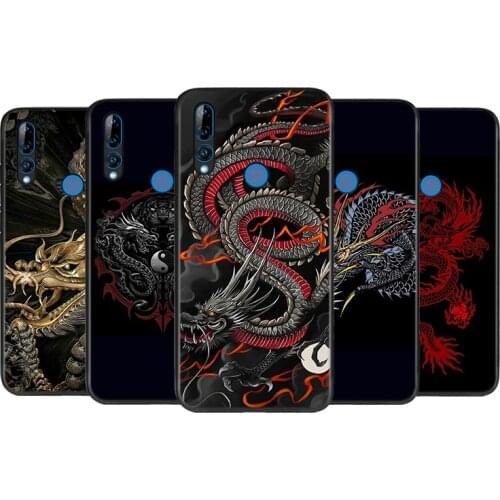 Silicone Cover Japanese Style Dragon For Huawei Honor 10i 9X 8X 10 9 Lite 8 8A 7A 7C 7S Pro Bright Glossy Phone Case