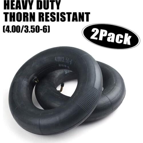 4.00/3.50-6 Inner Tube Replacement with TR87 Bent Metal Valve for Wheelbarrows Snow Blowers, Wagons, Carts, Lawn Mowers