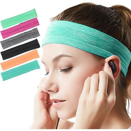 Sport Hair Head Band Sweatband Headband Comfortable Adjustable Stretch Mens Wrap Anti Slip Silicone Elastic Sports Thin Hairband