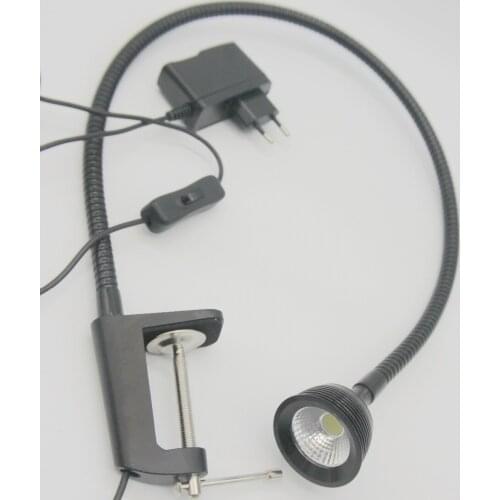 3W Cob Led Desk Clip Tool Lamp or Work Bench CNC Machine With Plug