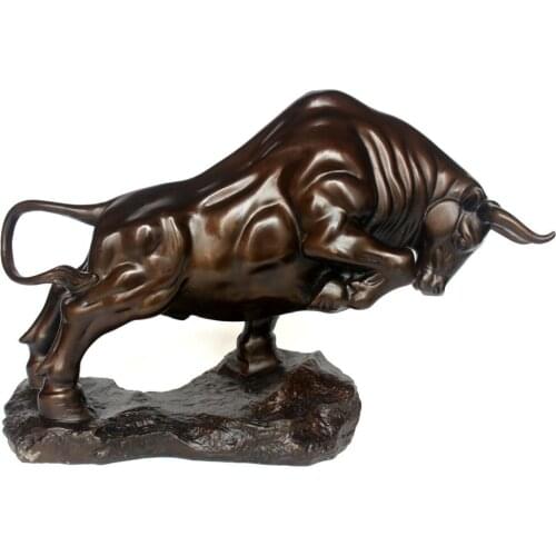 Home Decoration Copper Bull Money Drawing Room Decoration Cow Ornament Copper Crafts Gifts Free Shipping
