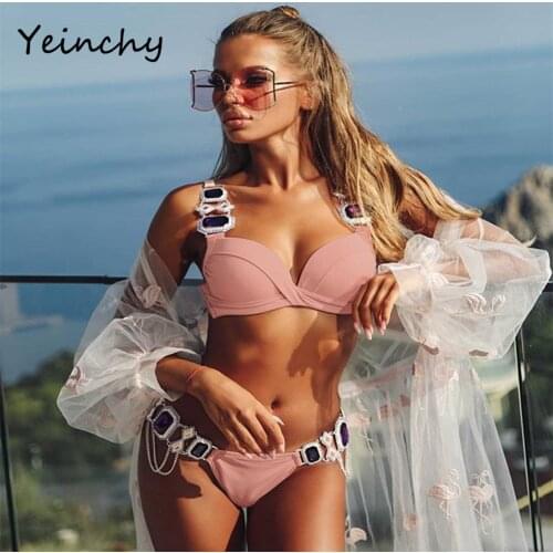 Купальники со стразами Yeinchy China At AliExpress