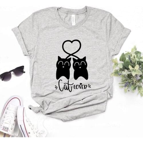 Cat Lover meow Print Women tshirt Cotton Casual Funny t shirt Gift Lady Yong Girl Top Tee R603