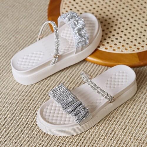 Dress High Brand Women Sandals 2021Summer Heels Shoe For Women Rubber Slippers Women High Heel Platform Low Heel Women Shoe34-40