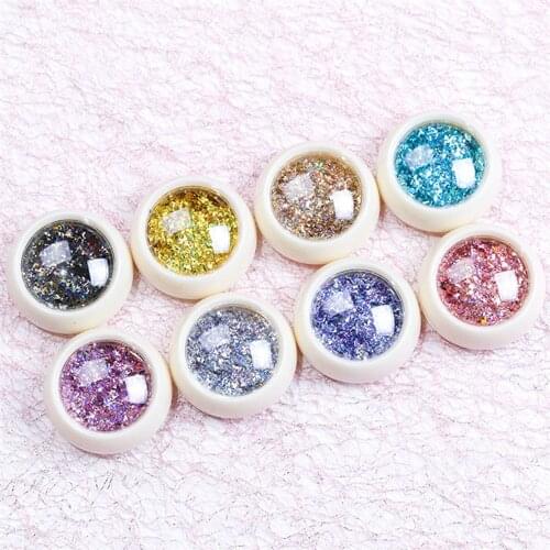 1g/jar Holo Laser Flakes Shiny Nail Sequins Holographic Glitter Powder Paillette Irregular Starry Sky Nail Art Decorations Flake