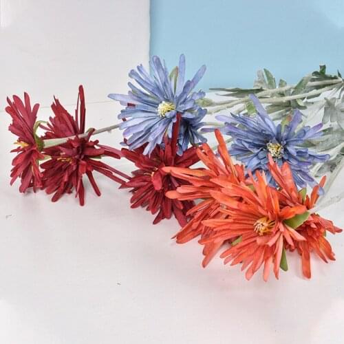 3PCS Simulation Daisy Artificial Plants Fake Flowers Garden Decoration Home Wedding Decor