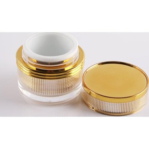 30G 50G 1OZ GOLD ACYLIC Cylindrical shape SKIN CARE MASK CREAM COSMETICS JAR CONTAINER BOTTLE PACKING (10PCS)MERX BEAUTY BRAND