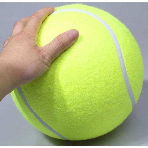 9.5 Inch Pet Ball Chewing Toy Big Signature Tennis 24cm Inflatable Tennis Activity Gift Pet Toy
